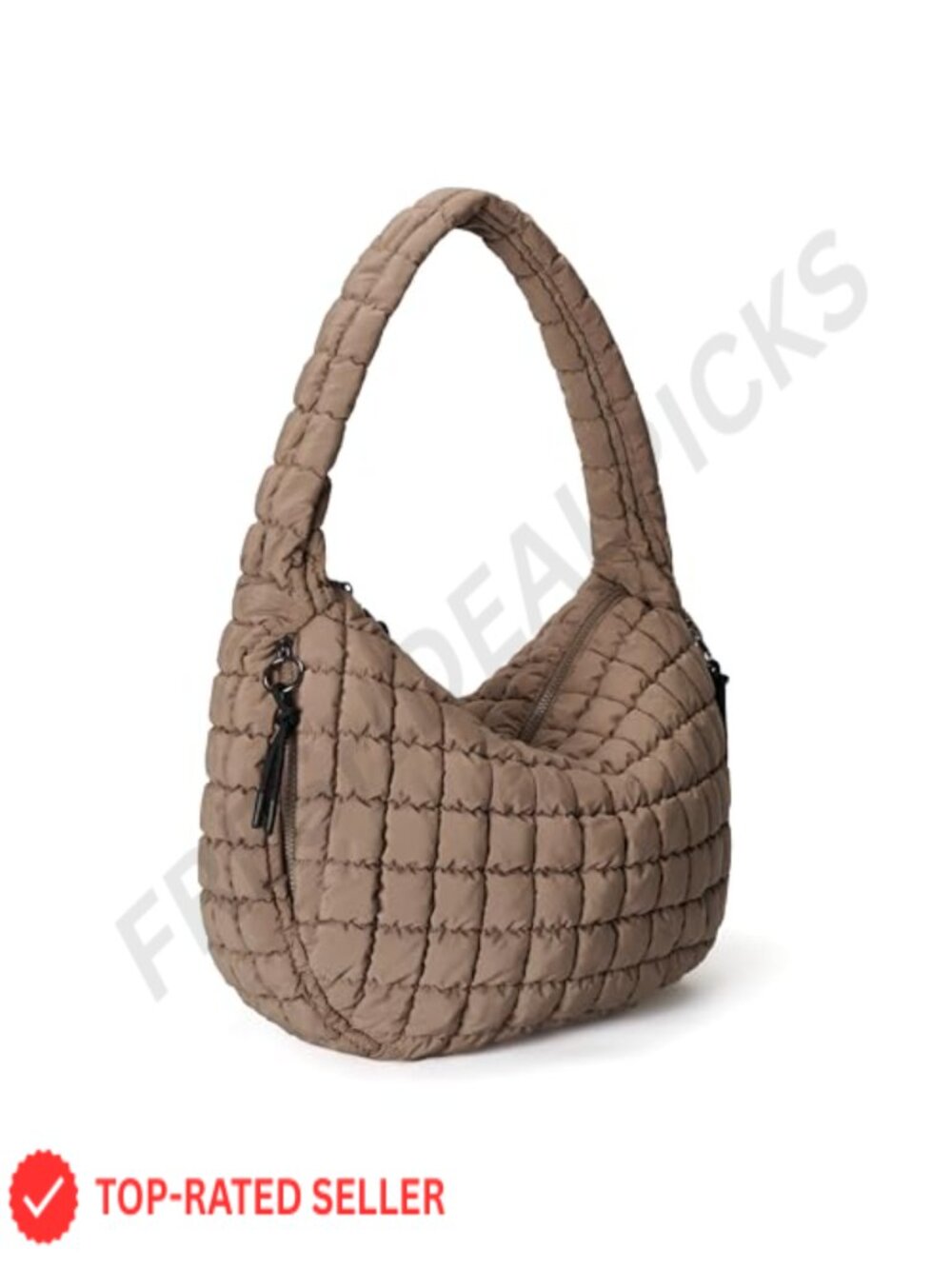Clear Puffer Hobo Tote Bag PVC PU Leather Quilted Shoulder Bag